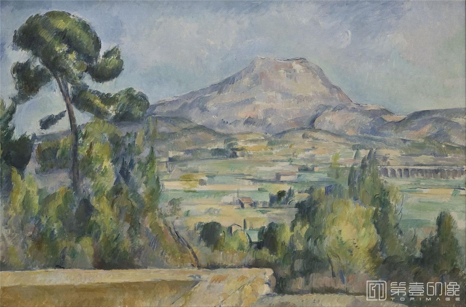 油画-巴黎奥赛博物馆-Paul Cézanne-Montagne Saint-victoire-169